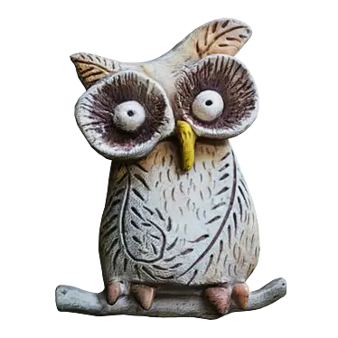 Stylized Owl Figurine - 2021 3D model image 1 