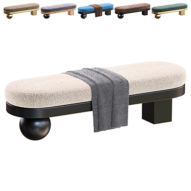 Elegant Banquette BRERA by Cazarina 3D model image 1 