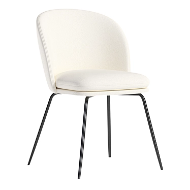 Modern White Dining Chair Hazel 3D model image 1 