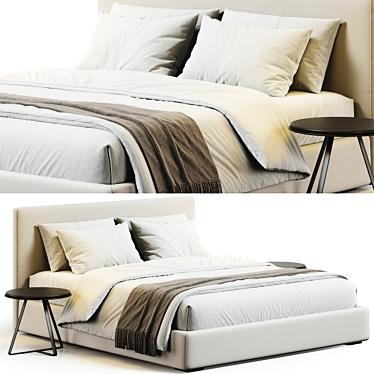 Modern Duomo Mono Bed 3D 3D model image 1 