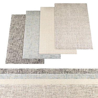 High-Resolution Textured Carpets Set 3D model image 1 