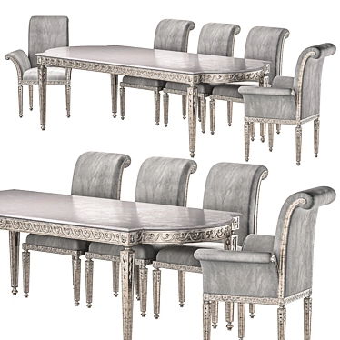 Elegant Italian Table Set Art 3D model image 1 