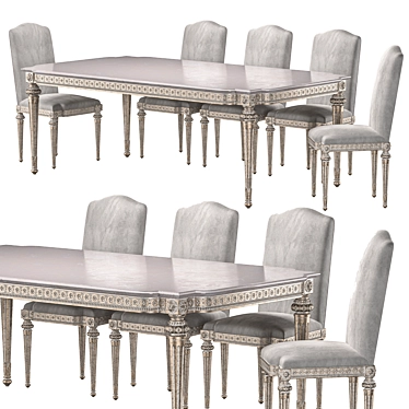 Luxury Fontenay Armchair Set 3D model image 1 