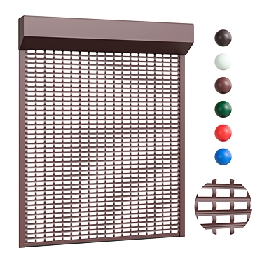 Perforated Roller Doors in Various Options 3D model image 1 