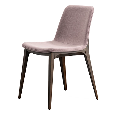 Elegant Brown Dining Chair 3D model image 1 