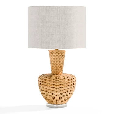 Textured Portobello Table Lamp 3D model image 1 