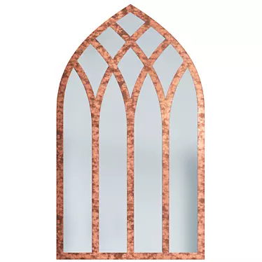 Cathedral Bronze Wall Mirror 3D model image 1 