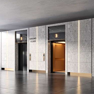 Modern Elevator Design for 3D modeling 3D model image 1 