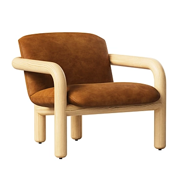 Modern Benson Leather Chair Elegant 3D model image 1 