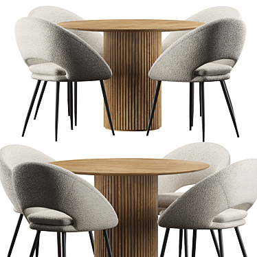 Stylish Hewitt Dining Set 2014 3D model image 1 