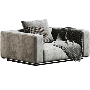 Luxury Flexform Grandemare Armchair 3D model image 1 