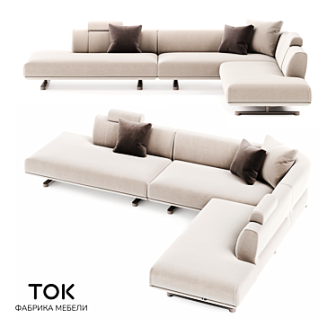 Elegant Modular Sofa Set TAKT 3D model image 1 