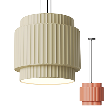 GUDMAR Rattan Palm Pendant Light 3D model image 1 