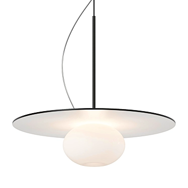 Sleek Modern Pendant Light 3D model image 1 