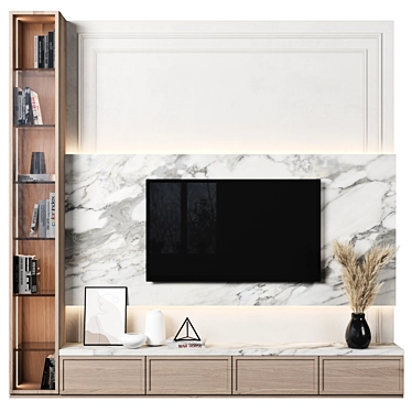 Modular TV Wall Unit 3D model image 1 