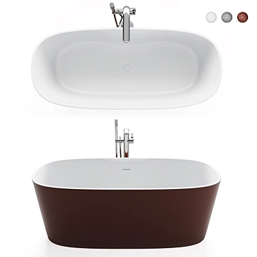 Freestanding oval bathtub DISENIA LOOP