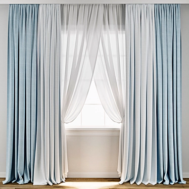 Vintage Curtain Collection 936 3D model image 1 