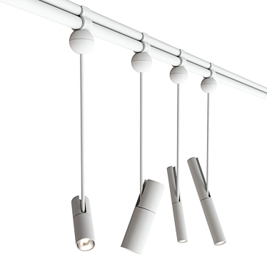 Sleek Circuit Pendant Light 3D model image 1 