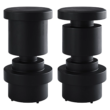 Modern Stylish Mai & Osco Stools 3D model image 1 