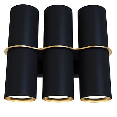 Sleek Wall Sconce Spotlight 6S 3D model image 1 