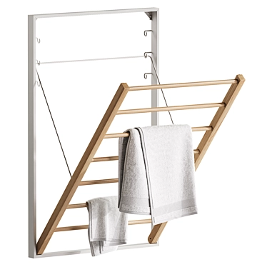 Pottery Barn Wall-Mount Drying Rack 3D model image 1 