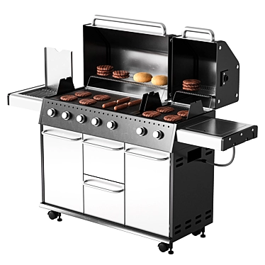 59 BBQ Grill Model Kit 3D model image 1 