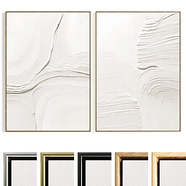 Dual Panel Plaster Frame 672 3D model image 1 