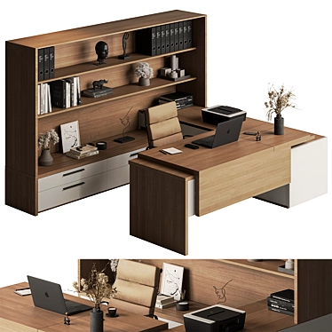 Executive Desk - Office Furniture 3D model image 1 