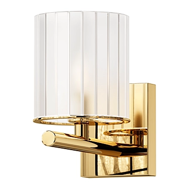 Elegant Flute Wall Light IP44 3D model image 1 