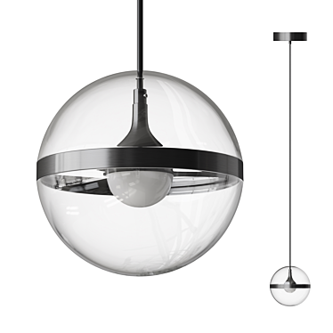 Suspended LED Globe Pendant Lamp 3D model image 1 