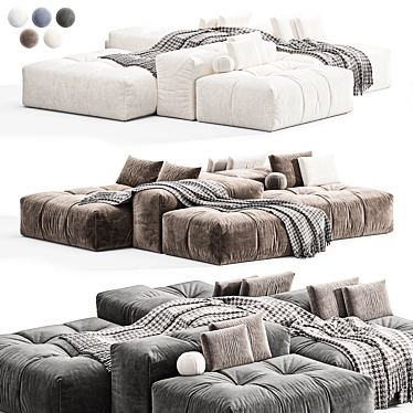 Modern Pixel Sofa Design 3D 3D model image 1 