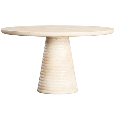 Taza Round Travertine Dining Table 54"