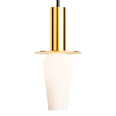 Opulent Gold Opaque Pendant Light 3D model image 1 