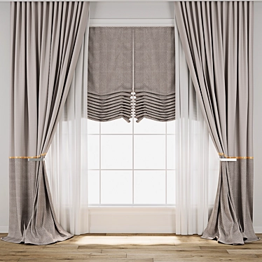 Digital Curtain Model Collection 3D model image 1 