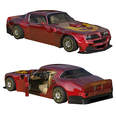 77 Pontiac Firebird Wide Kit 3D model image 1 