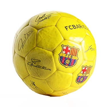 Vintage Barcelona Soccer Ball 3D model image 1 