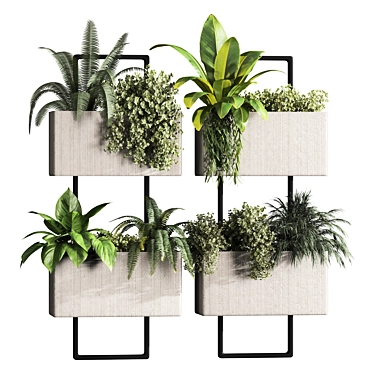 High-Quality Indoor Hanging Plant Set 3D model image 1 