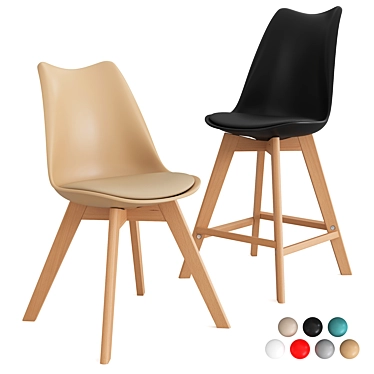 Fran-4 Chair Set, Divan.ru 3D model image 1 