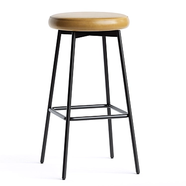 Swivel Barstool with Steel Legs 3D model image 1 