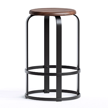 Griselle 26" Solid Wood Stool 3D model image 1 