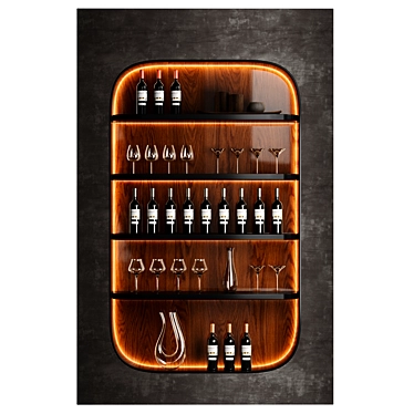 Modern Wine Rack Storage Solution 3D model image 1 