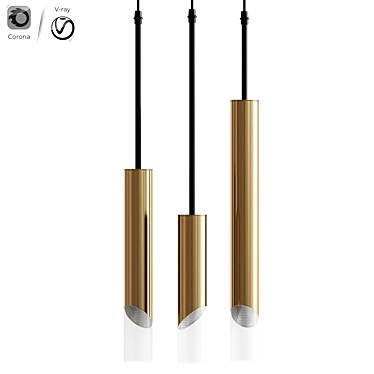 Modern LED Pendant Light Fixture 3D model image 1 