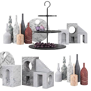 Elegant Morandi-inspired Decor Set 3D model image 1 