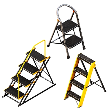 Professional 3D Ladders Asset 3D model image 1 