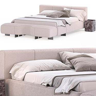 Bed from the Minotti factory, Yves-bed series