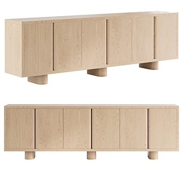 Elegant Thalia Sideboard: Dovetail Design 3D model image 1 