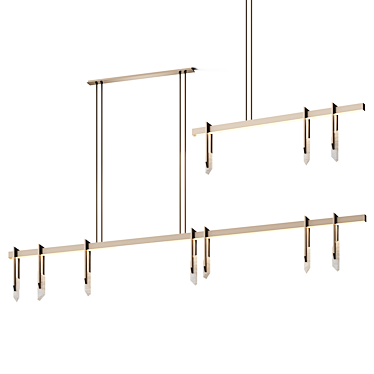 Rotating Modern Chandelier Abacus 1800 3D model image 1 