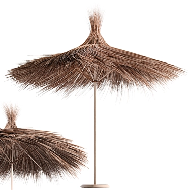 Tropical Palms Thatch Umbrella 3D model image 1 