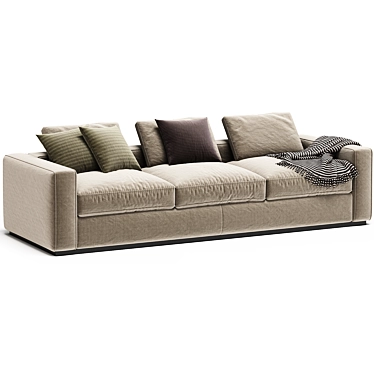 Modern Eclipse Sofa in Millimeters 3D model image 1 