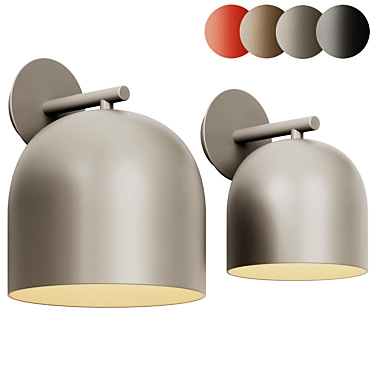 Modern Iron Wall Lamp Fixture 3D model image 1 